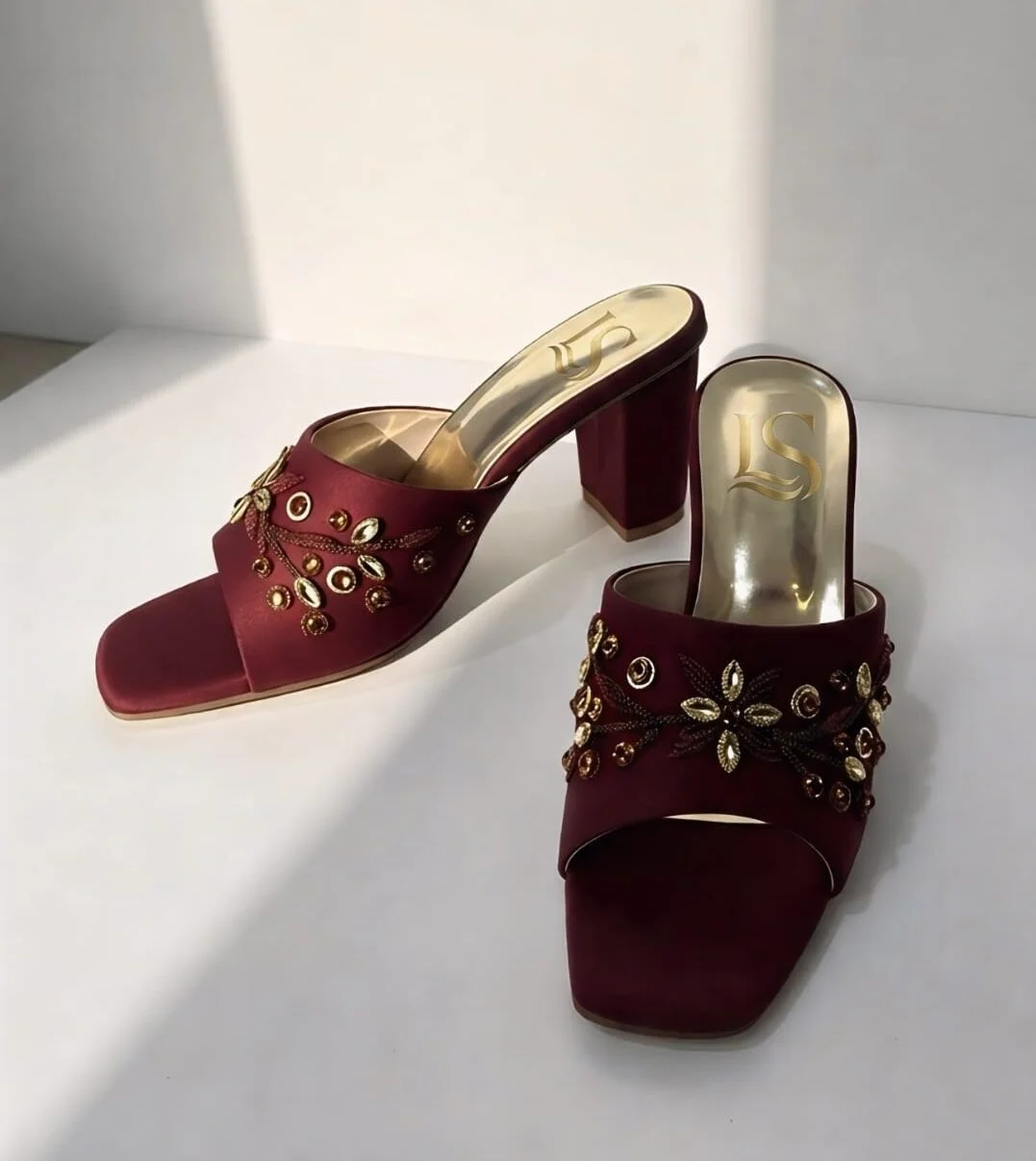 Luxestepz Velvet Bloom Heel